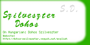 szilveszter dohos business card